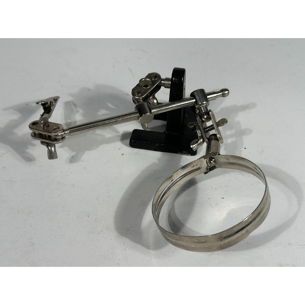 Helping Hands Soldering Tool Holder w/ Adjustable Arms & Ring Clamp Stand
